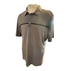 ADIDAS climacool  3/4 BUTTON NECK POLO GRAY AND BLACK MENS SIZE XL